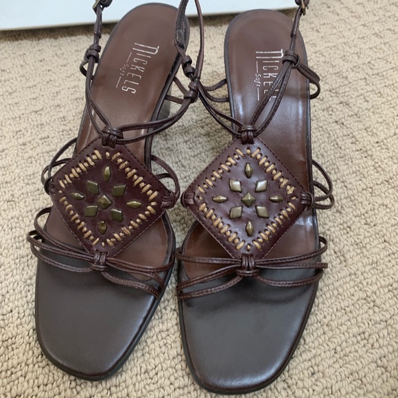 Nickels brown leather wedges - Picture 2 of 5